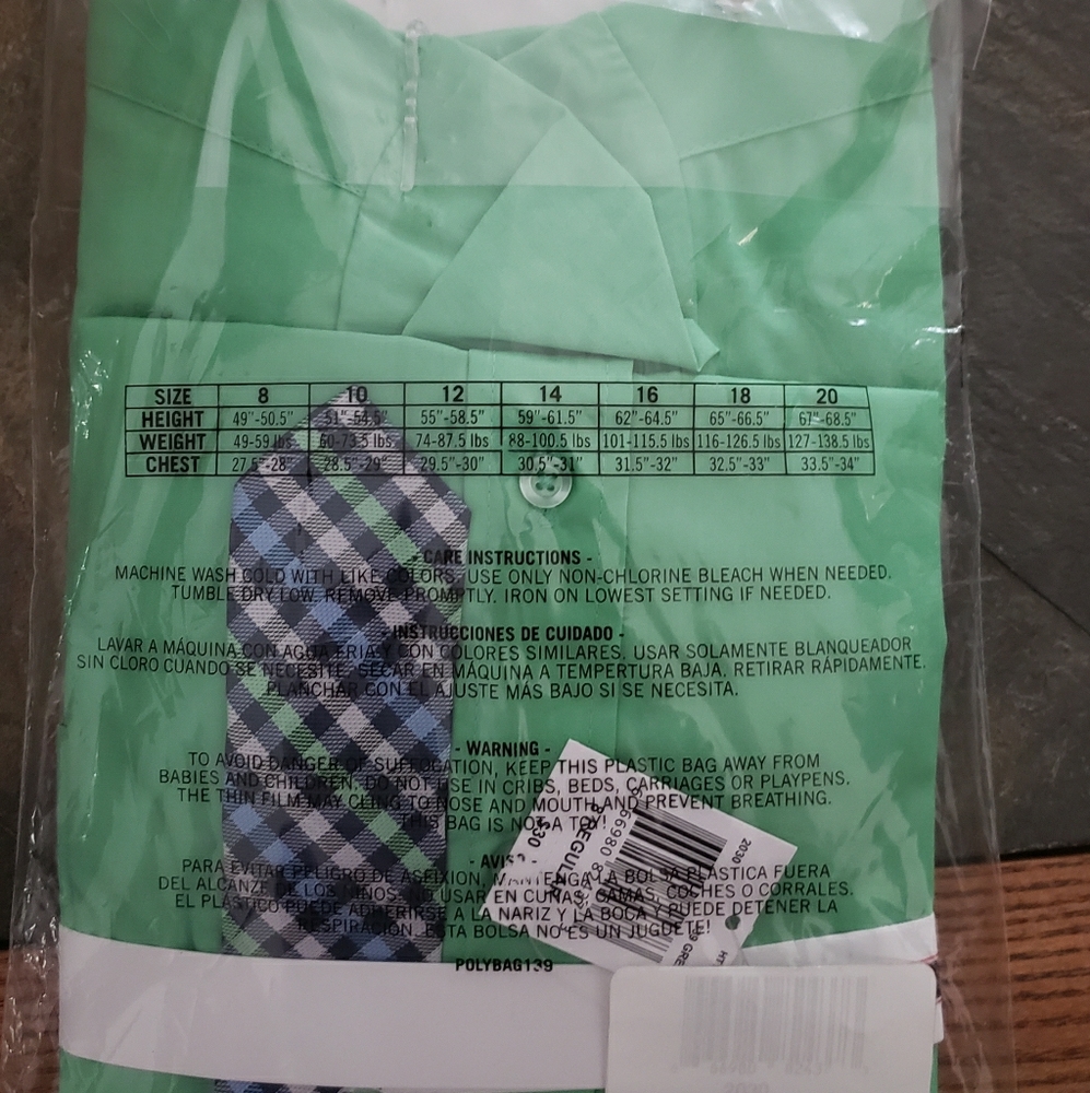 New! Izod Boys Long sleeve dress shirt